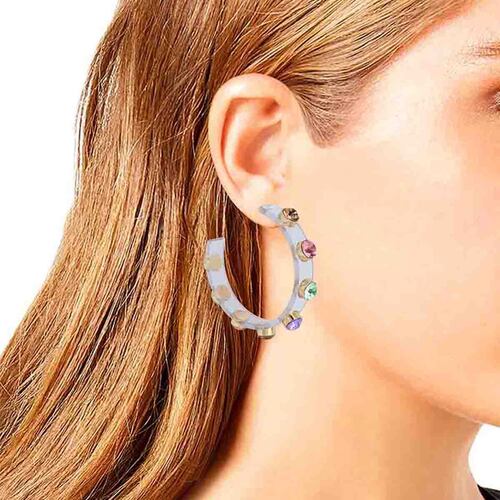 Aretes de Acero Dorado tipo  arracada STEVE MADDEN
