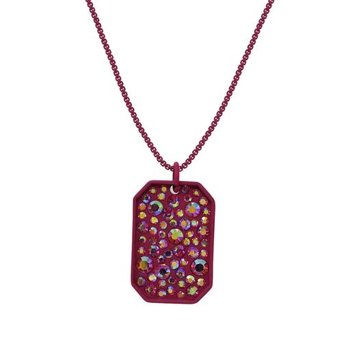 Collar de Acero Rosa tipo  colgante largo STEVE MADDEN