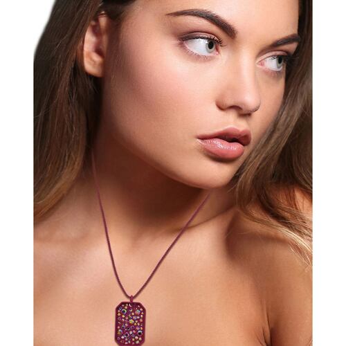 Collar de Acero Rosa tipo  colgante largo STEVE MADDEN