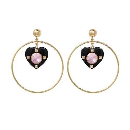 Aretes de Acero Negro tipo  arracada STEVE MADDEN