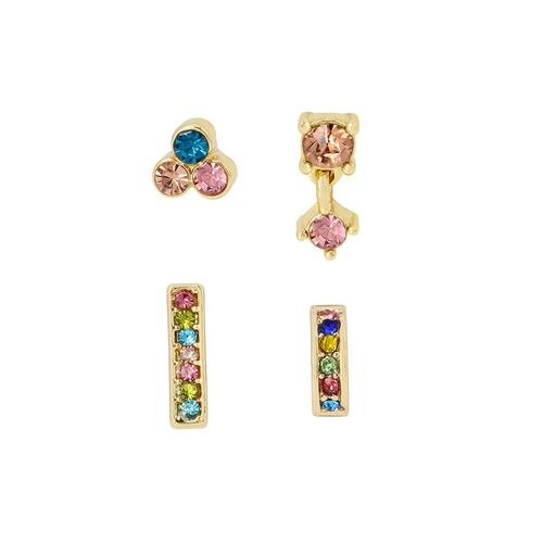 Box Aretes Steve Madden Color Oro