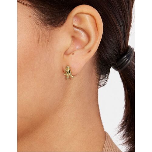 Aretes Color Oro, Coach, Tipo Botón