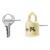 Aretes Mismatch Bitono Candado y Llave Terminado Pulido Coach