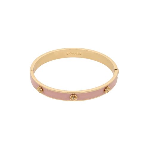 Box Set Pulsera Flor Rosa Latón Coach
