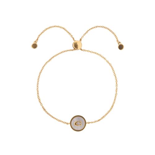 Pulsera Letra C Latón Dorado Coach