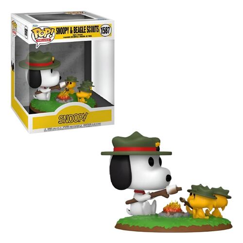 Funko Pop Deluxe: Peanuts Snoopy con Woodstock Acampando