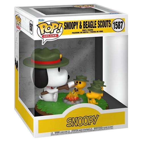 Funko Pop Deluxe: Peanuts Snoopy con Woodstock Acampando