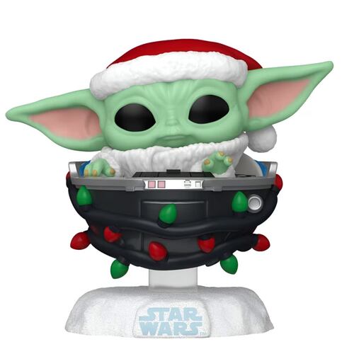 Funko Pop Star Wars: The Mandalorian Holiday 2024 Grogu en Cochecito