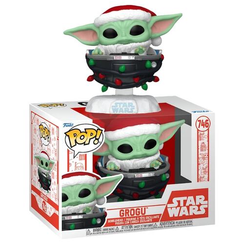 Funko Pop Star Wars: The Mandalorian Holiday 2024 Grogu en Cochecito