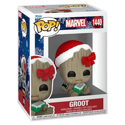 Funko Pop Marvel: Holiday Groot con Regalo