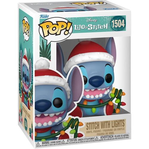 Funko Pop Disney: Lilo y Stitch Holiday Stitch con Luces