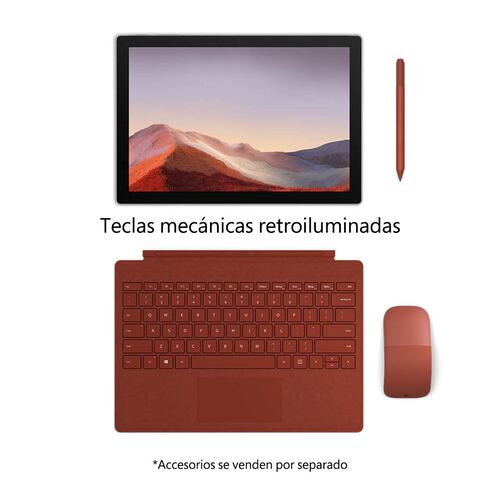 Funda con teclado Surface Pro 7 rojo