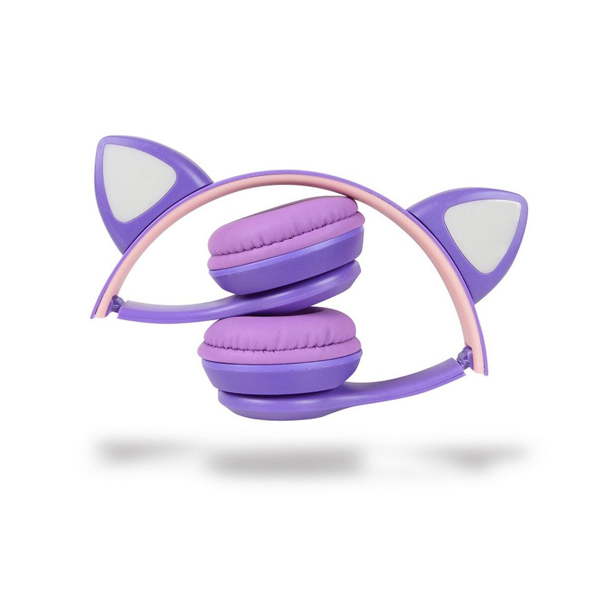 Aud fonos Bluetooth Misik Gato Morado