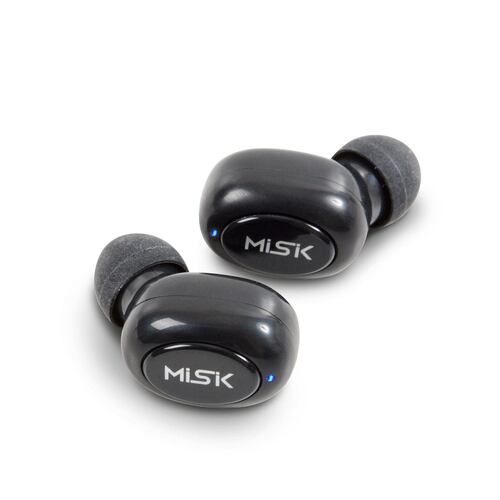 Audífonos Misik True Wireless y Powerbank de 2200 mAh Negro