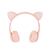 Audífonos Bluetooth Misik Gato Rosa