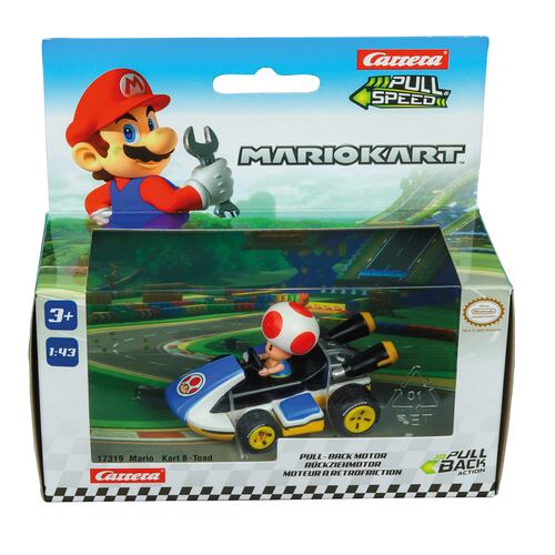 Vehículo a Escala 1:43 Pull&Speed Mario Kart ¡Colecciónalos Todos!