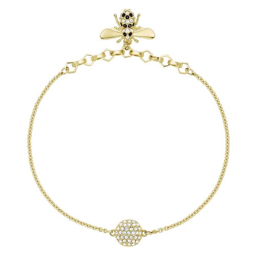 Pulsera Remix Collection Dorada Abeja con Cristales Claros Swarovski