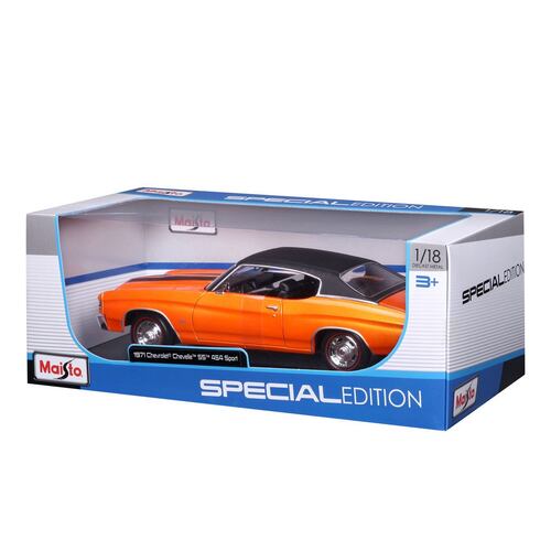 1:18 1971 Chevrolet Chevelle Ss454 Sport Coupe Naranja