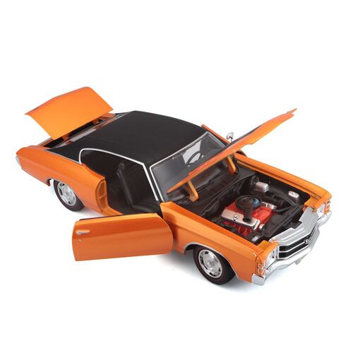 1:18 1971 Chevrolet Chevelle Ss454 Sport Coupe Naranja