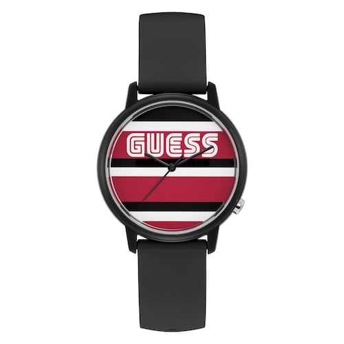 Reloj Guess Originals V1028M2 Unisex Correa de Silicón Color Negro