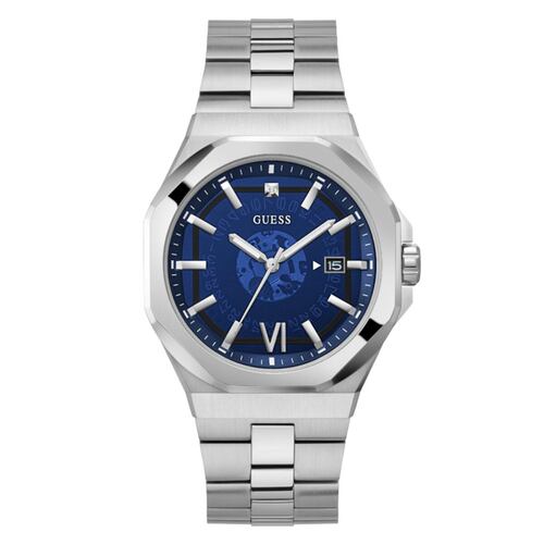 Reloj para caballero correa de acero inoxidable color plateado GW0573G1 Guess