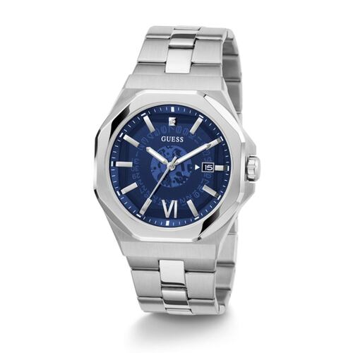 Reloj para caballero correa de acero inoxidable color plateado GW0573G1 Guess