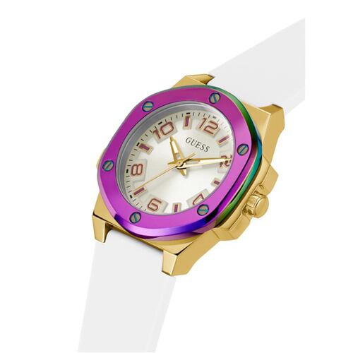Reloj Guess GW0556L2 correa de silicón color blanco