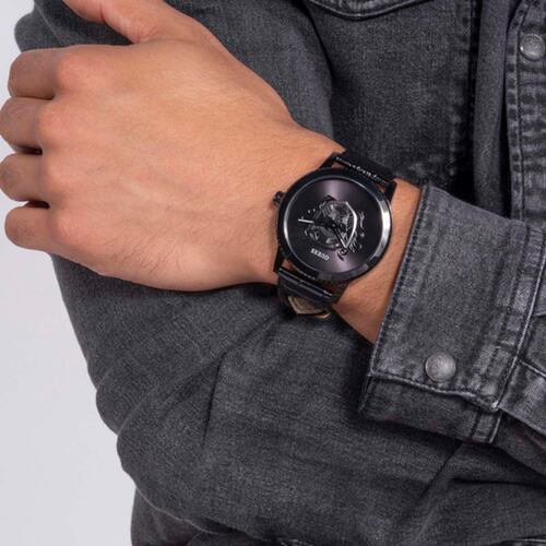 Reloj Guess GW0566G2 correa de piel color negro