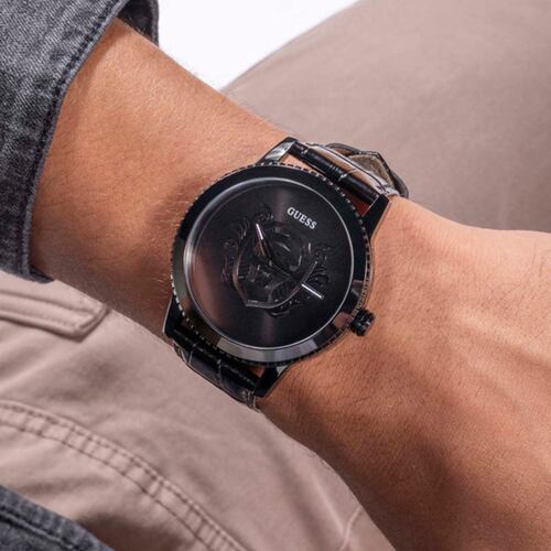 Reloj Guess GW0566G2 correa de piel color negro