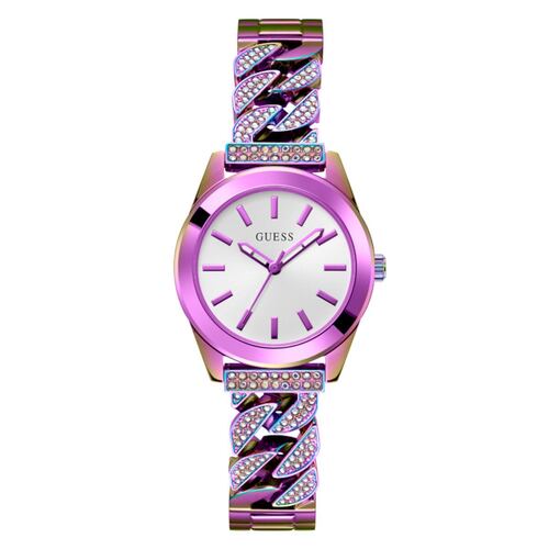 Reloj Guess GW0546L3 correa de acero inoxidable color morado