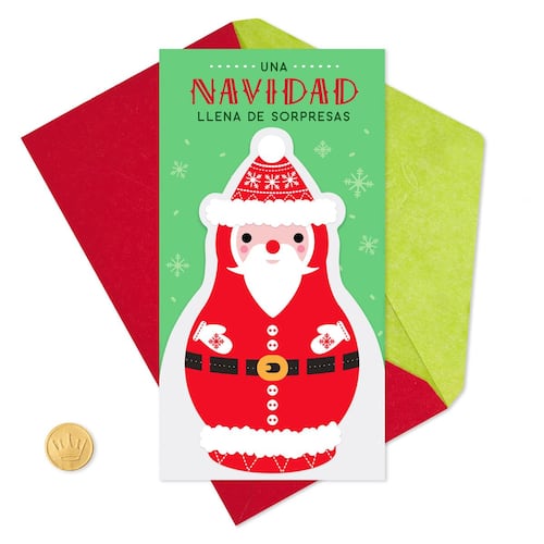 Tarjeta de Navidad Hallmark con bolsillo - Lleno de sorpresas