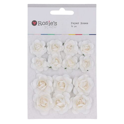 Rosas blancas papel