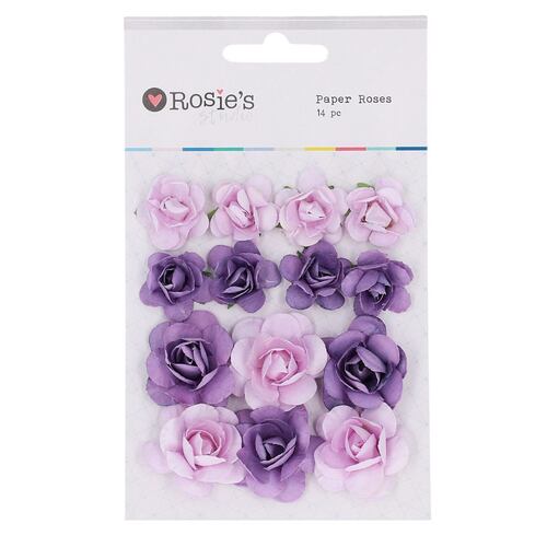 Rosas purpuras 14 piezas