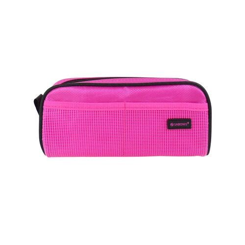 Lapicera rectangular color rosa con borde negro