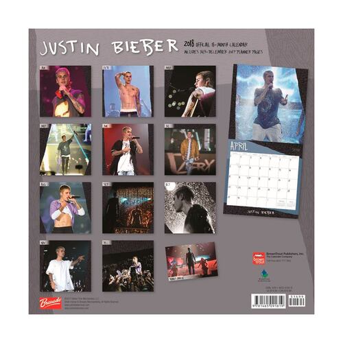 Calendario 2018 Justin Bieber Squar