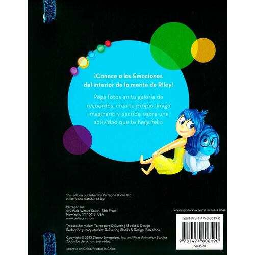 Libro de las Emociones: Disney Pixar Intensamente