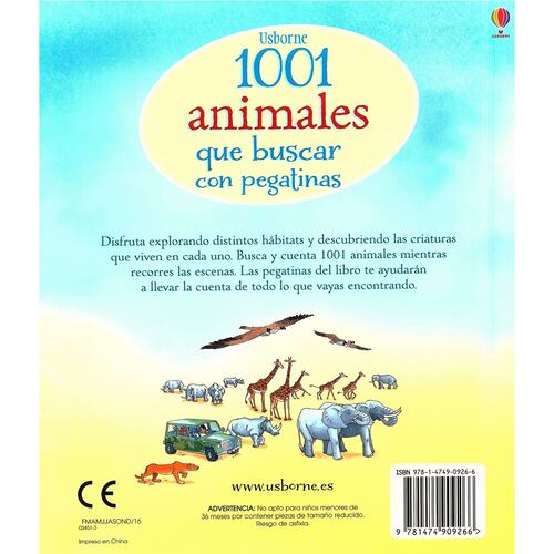 1001 Animales que Buscar con Pegatinas