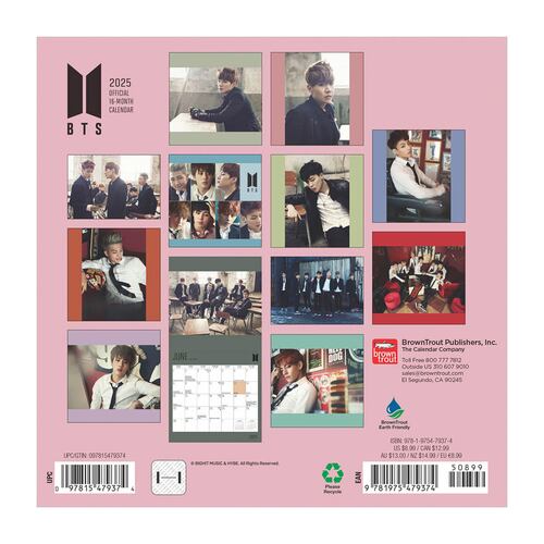 Calendarios 2025 BTS Official 7x14