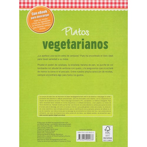 Platos vegetarianos (Con ebook