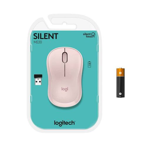 Mouse wireless silent m220 rosa