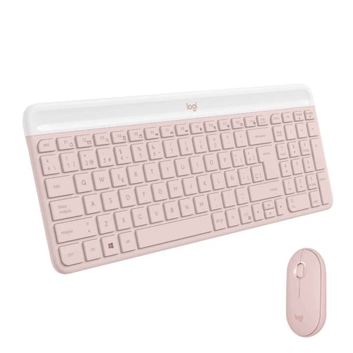 Combo Teclado + Mouse rosa Logitech