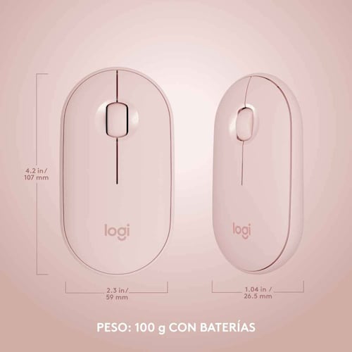 Combo Teclado + Mouse rosa Logitech