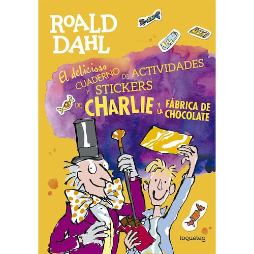 El delicioso cuaderno de actividades y stickers de Charlie y la Fábrica de Chocolate
