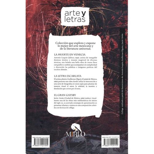 Estuche Arte y Letras. La muerte en Venecia, La letra escarlata, El gran Gatsby