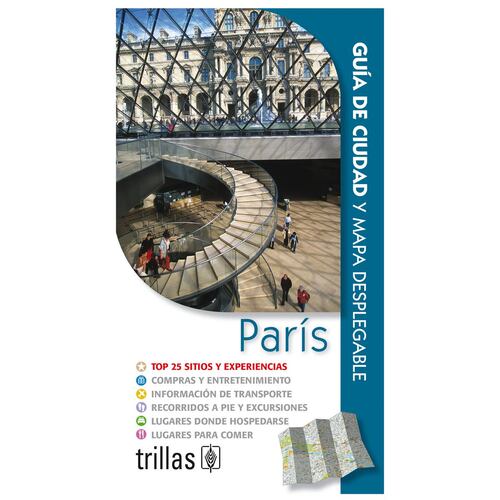 Paris, guía de ciudad y mapa desplegable