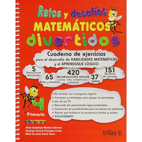 Retos Y Desafios Matematicos Divertidos 4. Primaria. Cuaderno De Ejercicios