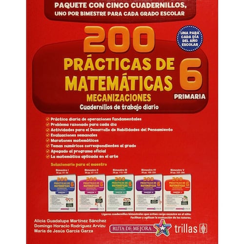200 Practicas De Matematicas 6, Primaria: Mecanizaciones