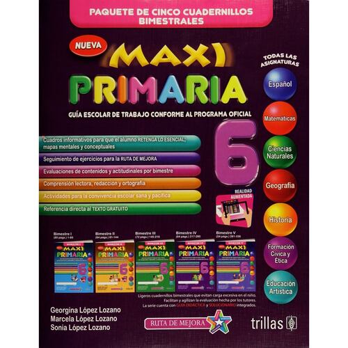 Maxi Primaria 6: Guia Escolar De Trabajo. Todas Las Asignaturas