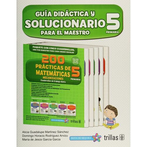 200 Practicas De Matematicas 5, Primaria. Guia Didactica Y Solucionario