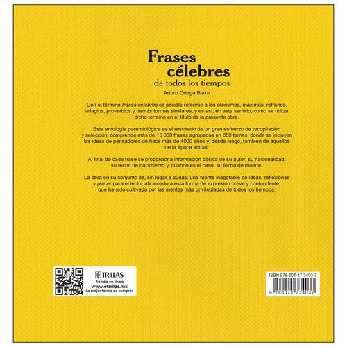 Frases Célebres De Todos Los Tiempos (Pasta Tela)